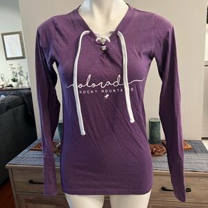 L.A.T. Live and Tell purple Colorado Rocky Mountains sweatshirt